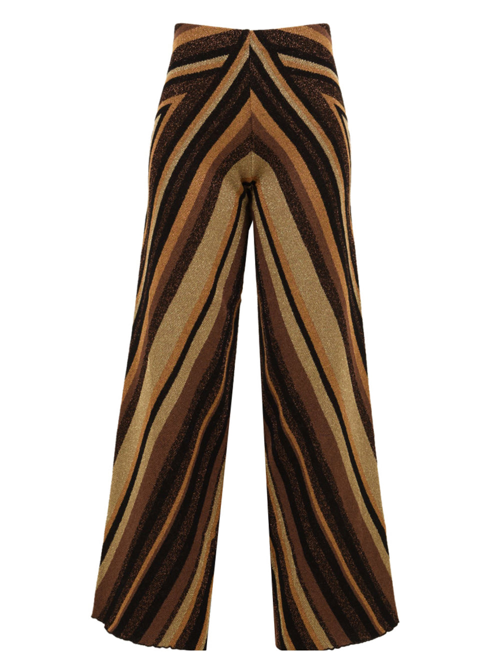 Pantalone in maglia jacquard riga diagonale AKEP Donna - Multicolore