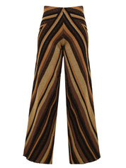 Pantalone in maglia jacquard riga diagonale AKEP Donna - Multicolore