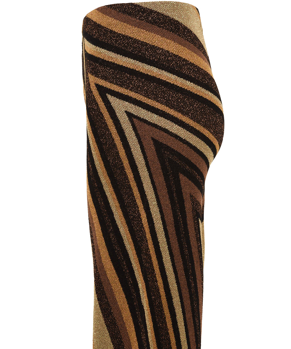 Pantalone in maglia jacquard riga diagonale AKEP Donna - Multicolore