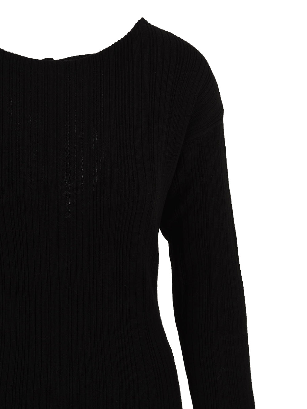 Abito lungo a costine con scollo su schiena AKEP Donna - Nero