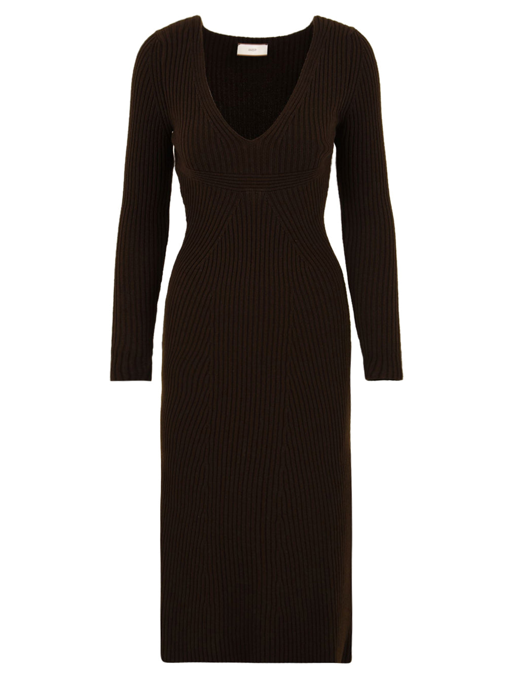 Abito lungo con scollo a "V" AKEP Donna - Marrone