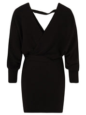 Abito corto Radha in maglia AKEP Donna - Nero