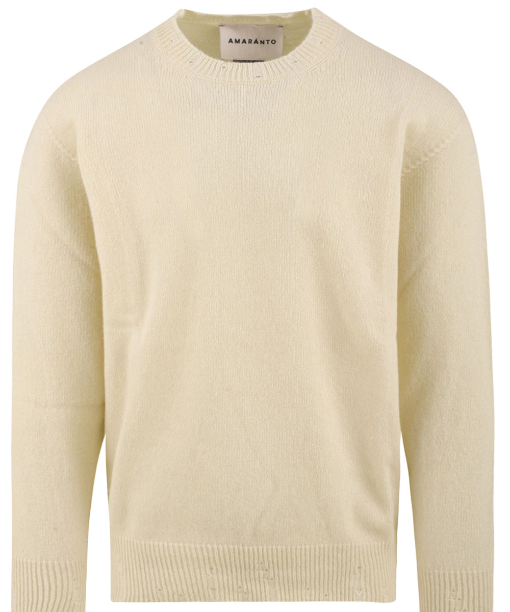 Maglione Girocollo AMARANTO Uomo - Bianco