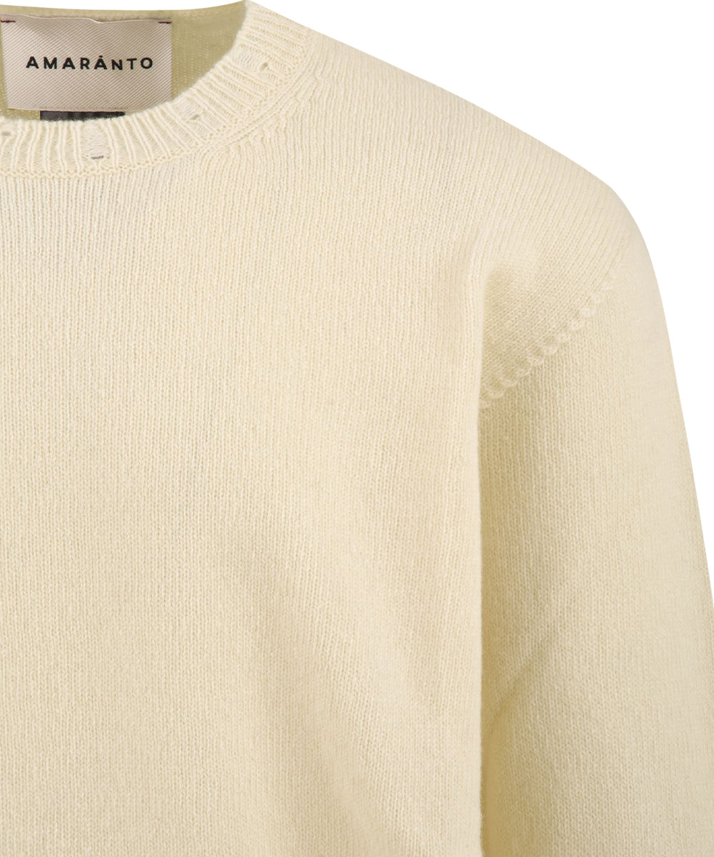 Maglione Girocollo AMARANTO Uomo - Bianco