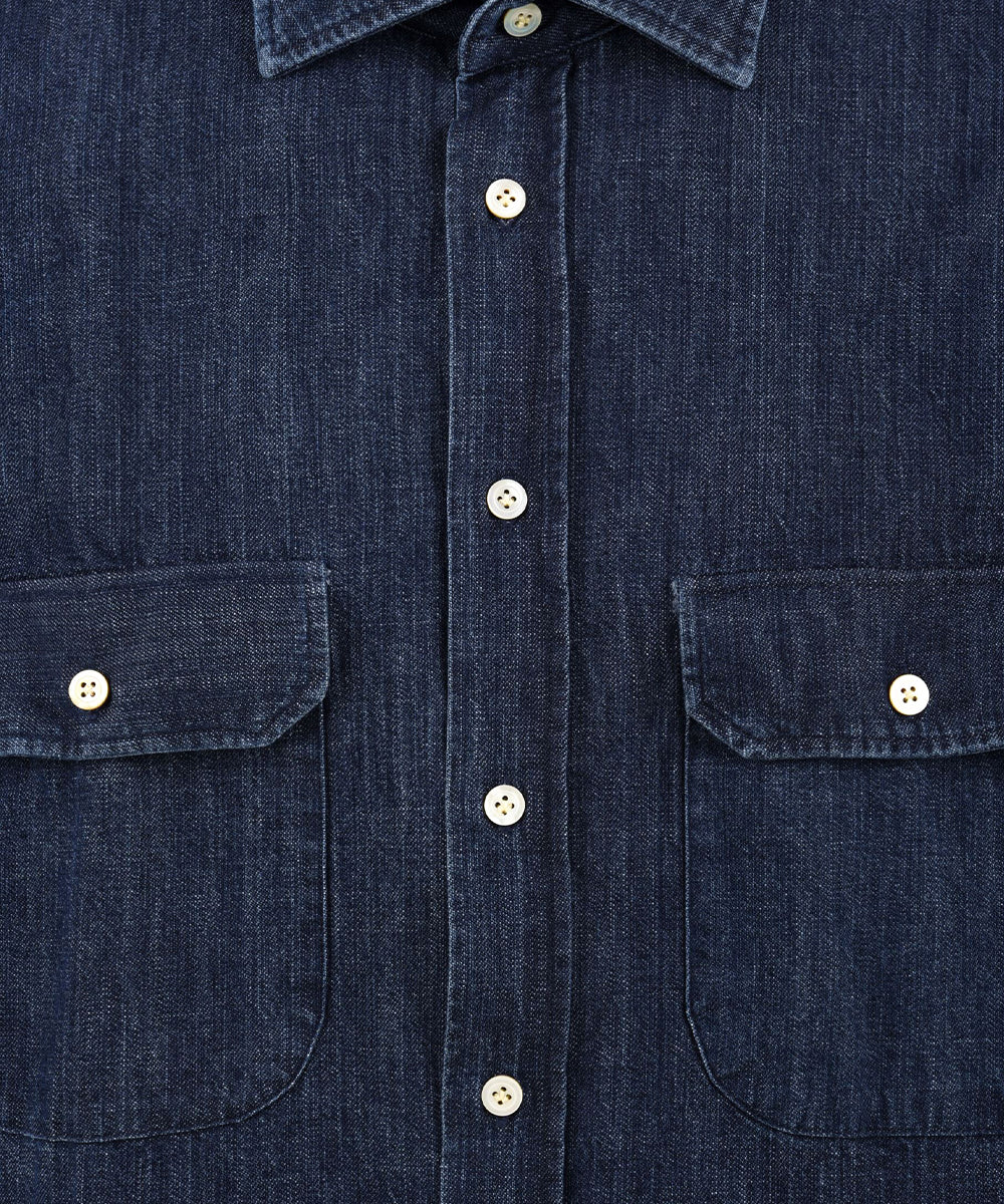 Camicia collo Nigel Idro BORRIELLO Uomo - Blue