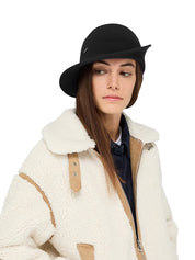 Cappello Angelina Cloche Mix Eco Cashmere BORSALINO Unisex - Nero