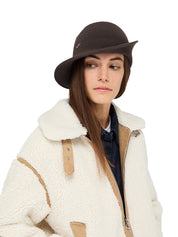 Cappello Angelina Cloche Mix Eco Cashmere BORSALINO Unisex - Marrone