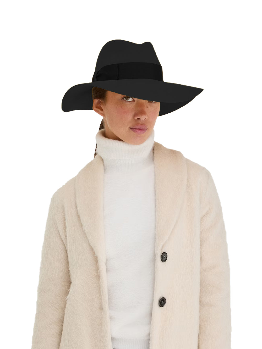 Cappello Sophie Feltro Lana Fine Tesa Larga BORSALINO Donna - Nero