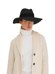 Cappello Sophie Feltro Lana Fine Tesa Larga BORSALINO Donna - Nero