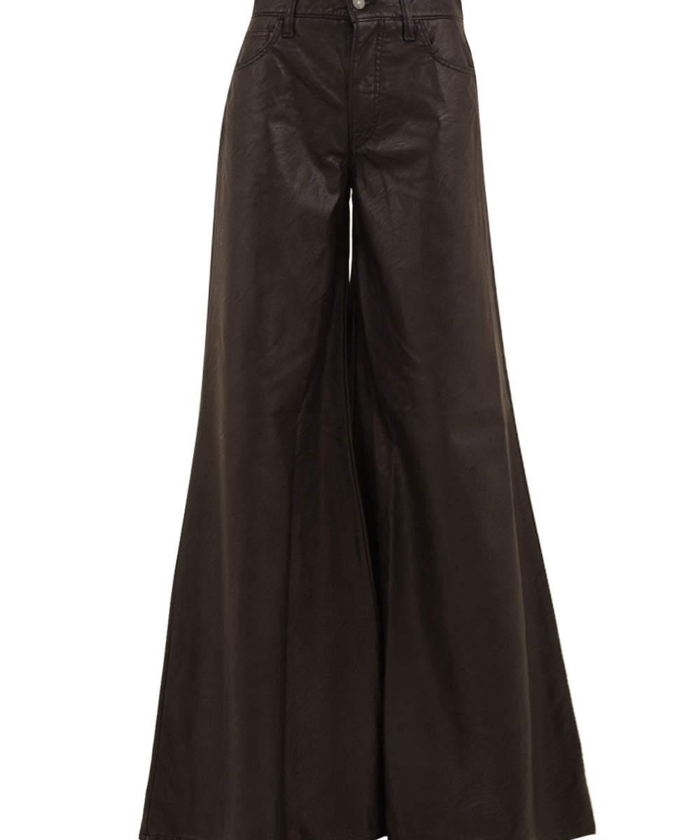 Jeans Asia Wide Leg Flared Eco Leather CYCLE Donna - Marrone