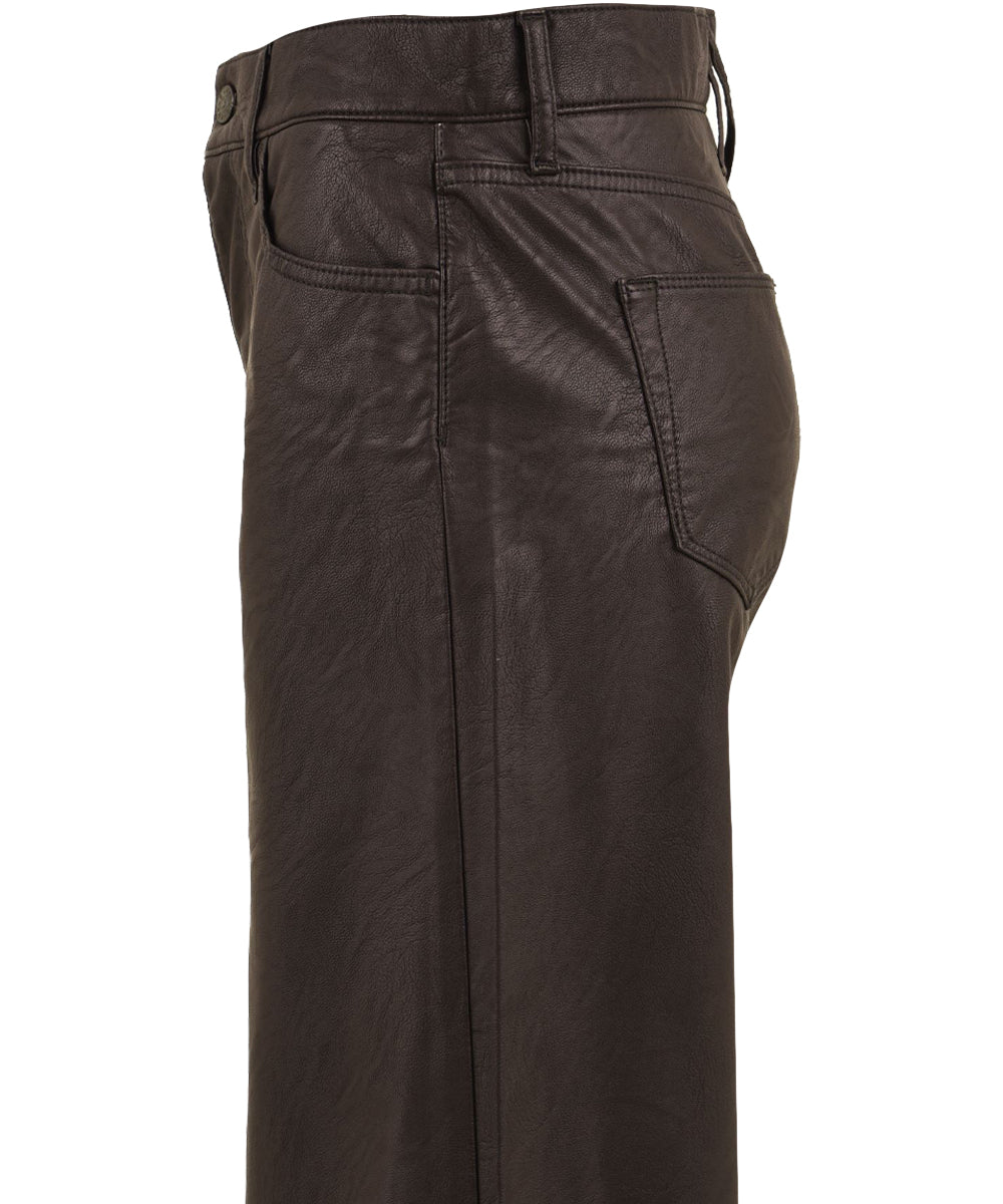 Jeans Asia Wide Leg Flared Eco Leather CYCLE Donna - Marrone