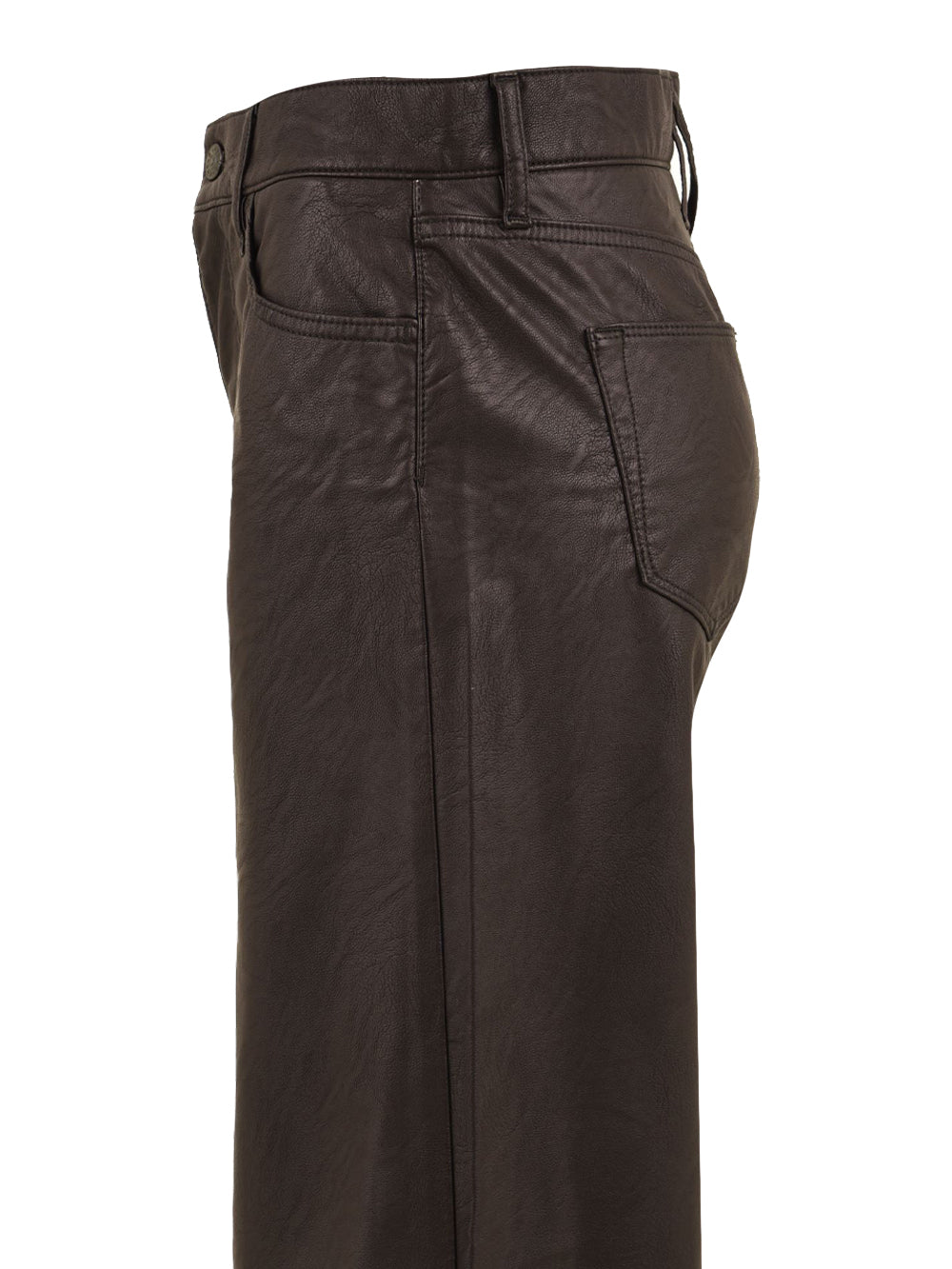 Jeans Asia Wide Leg Flared Eco Leather CYCLE Donna - Marrone