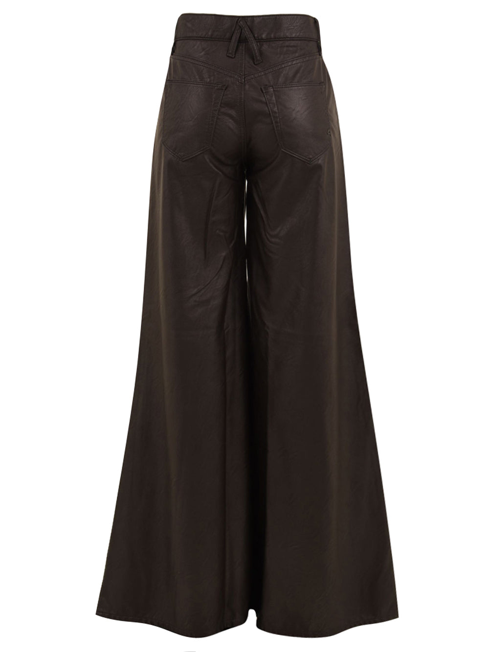 Jeans Asia Wide Leg Flared Eco Leather CYCLE Donna - Marrone
