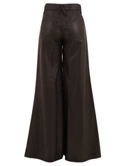 Jeans Asia Wide Leg Flared Eco Leather CYCLE Donna - Marrone