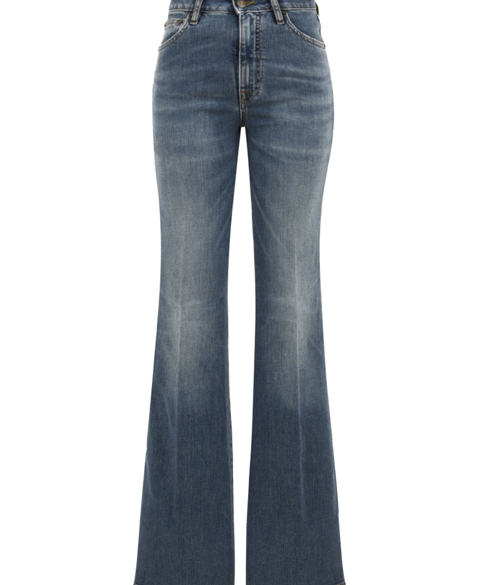 Jeans Flaire Flared Medium Vintage CYCLE Donna - Blue