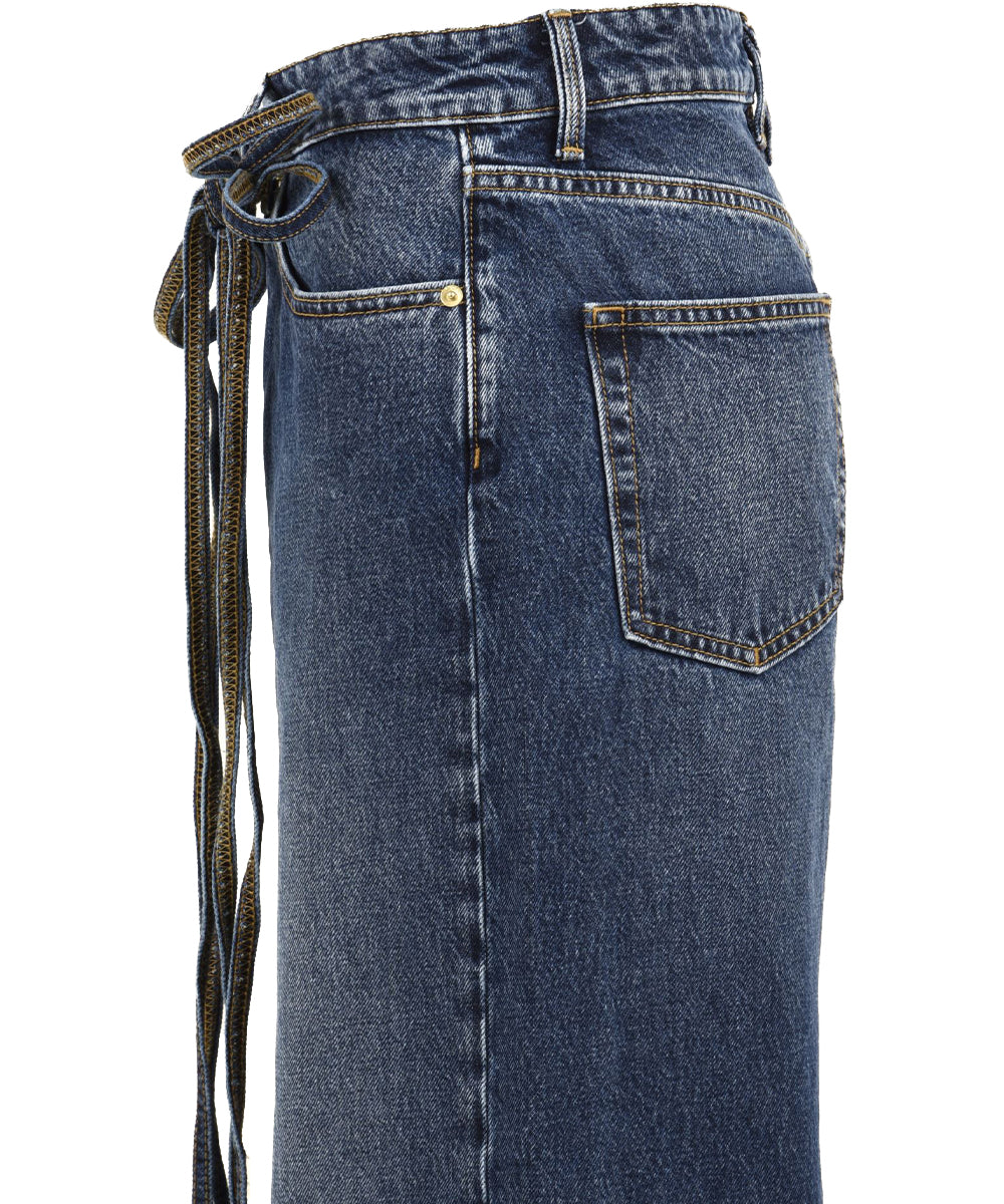 Jeans Big Low Super Wide Leg CYCLE Donna - Blue