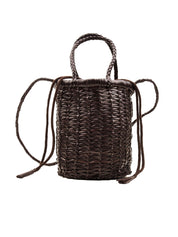 Borsa Lina Mini Jali Weave Small DRAGON DIFFUSION Donna - Marrone