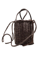 Borsa Lina Mini Jali Weave Small DRAGON DIFFUSION Donna - Marrone