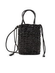 Borsa Lina Mini Jali Weave Small DRAGON DIFFUSION Donna - Nero
