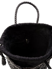 Borsa Lina Mini Jali Weave Small DRAGON DIFFUSION Donna - Nero