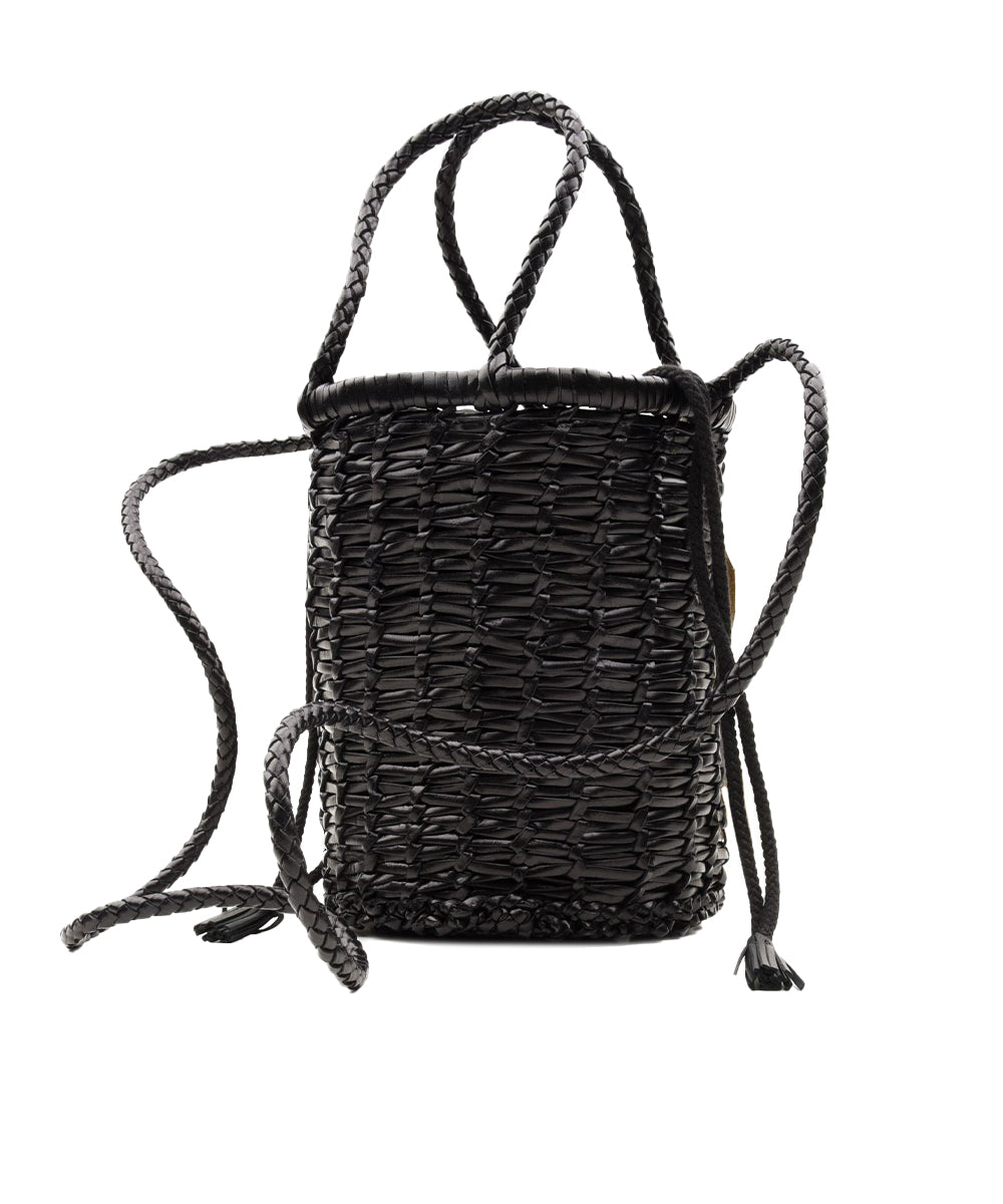 Borsa Lina Mini Jali Weave Small DRAGON DIFFUSION Donna - Nero