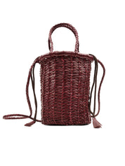 Borsa Lina Mini Jali Weave Small DRAGON DIFFUSION Donna - Rosso