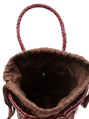 Borsa Lina Mini Jali Weave Small DRAGON DIFFUSION Donna - Rosso