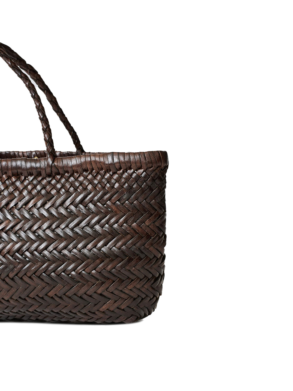 Borsa Mini Flat Gora Basket DRAGON DIFFUSION Donna - Marrone