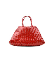 Borsa Santa Croce Small Tapered Leather Strap DRAGON DIFFUSION Donna - Rosso