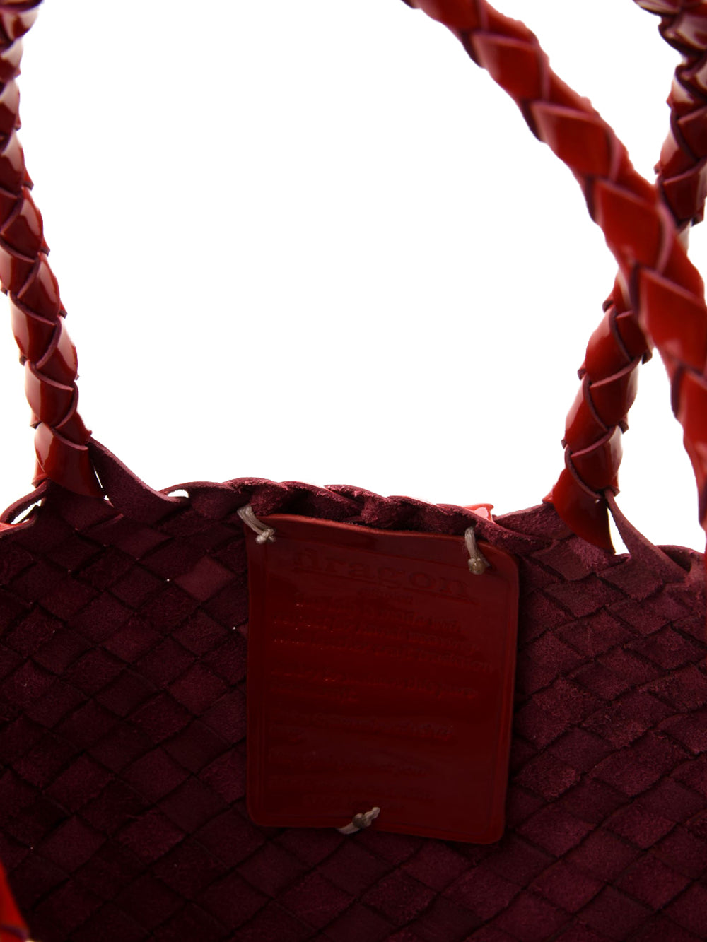 Borsa Santa Croce Small Tapered Leather Strap DRAGON DIFFUSION Donna - Rosso