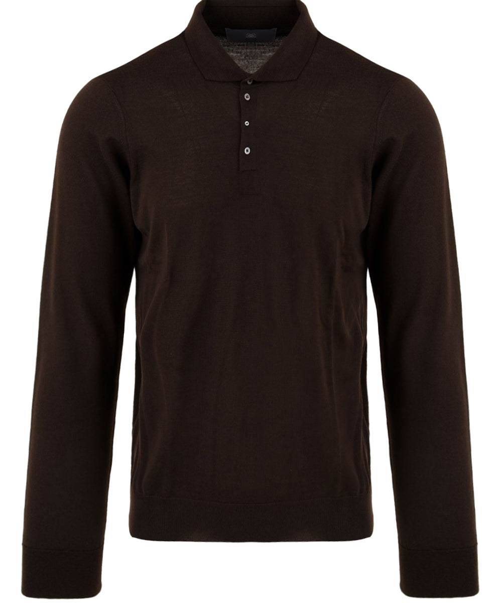 Polo manica lunga rasata DRUMOHR Uomo - Marrone