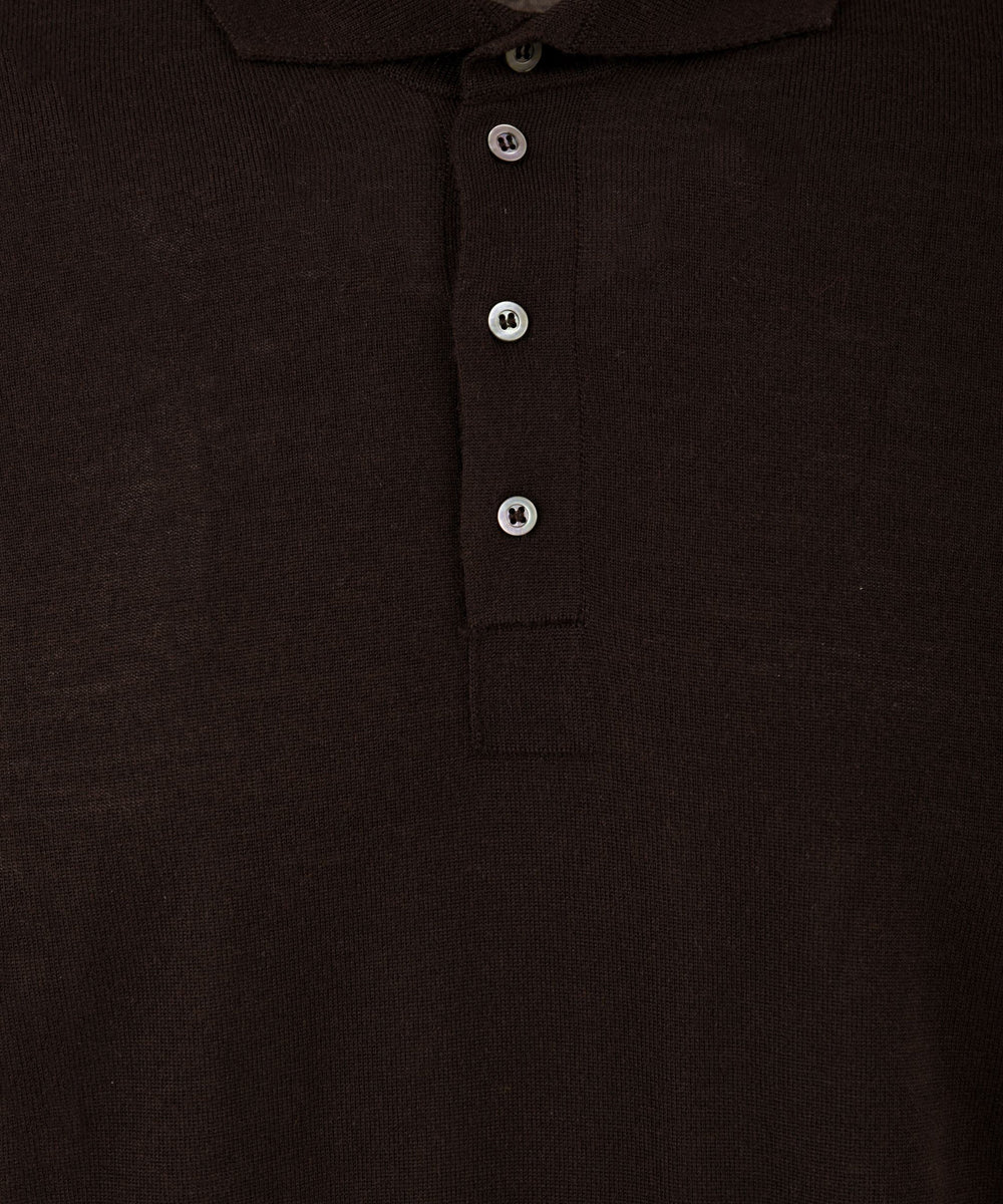 Polo manica lunga rasata DRUMOHR Uomo - Marrone