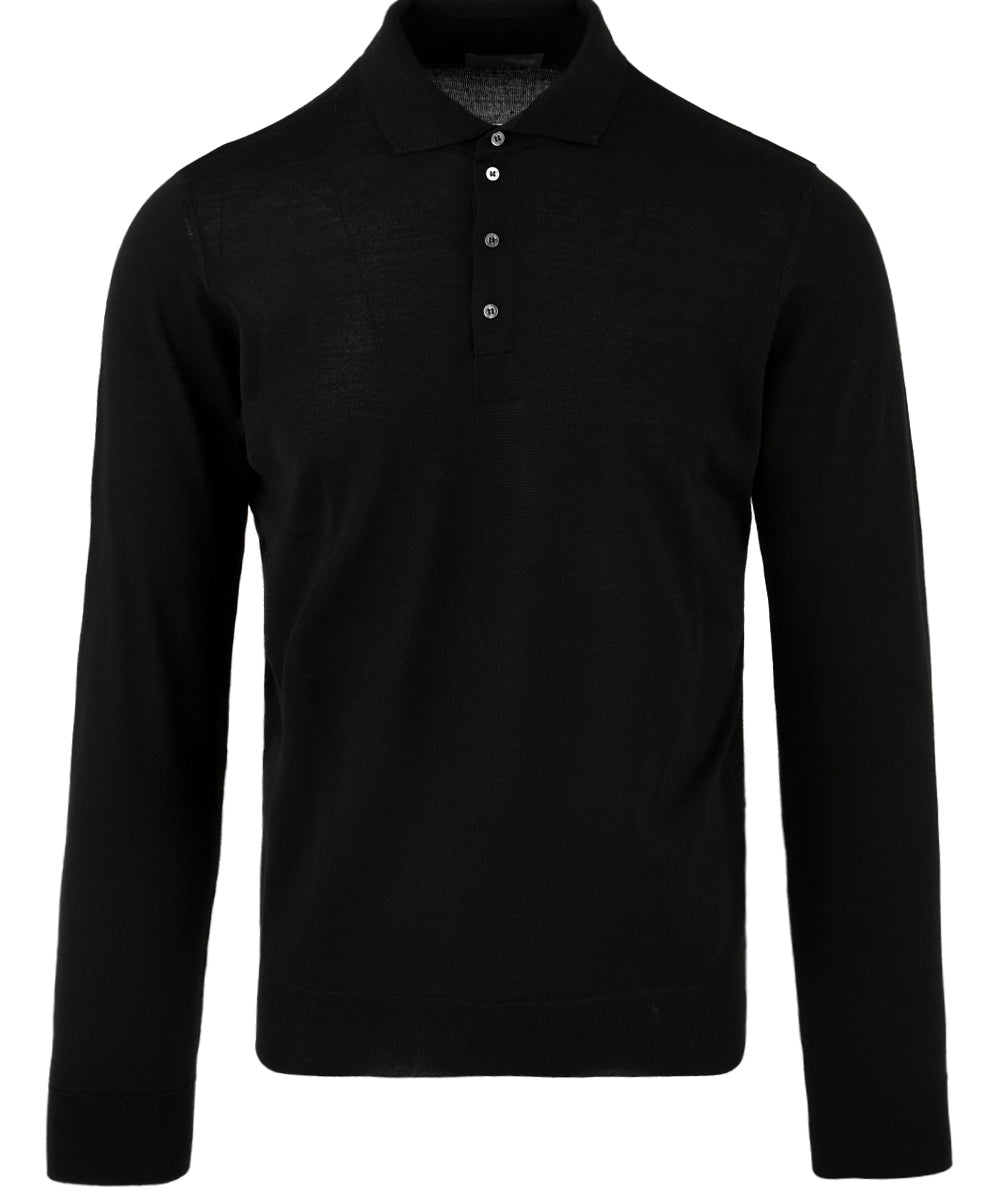 Polo manica lunga rasata DRUMOHR Uomo - Nero
