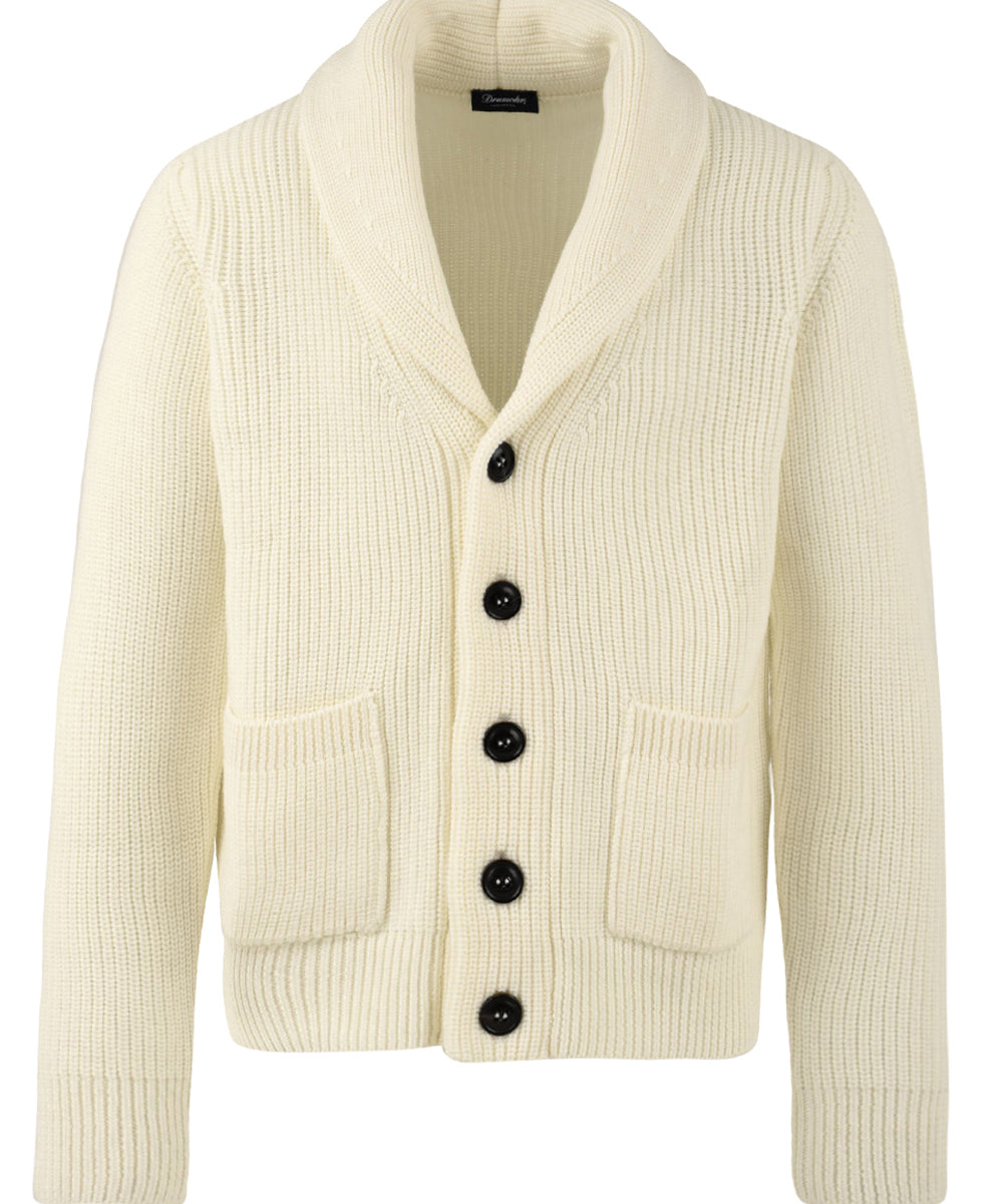 Cardigan con scialle DRUMOHR Uomo - Bianco