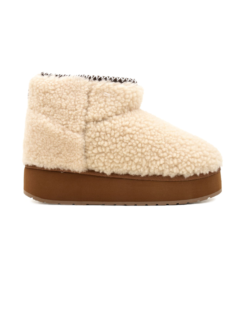 Stivaletto Stinger Micro Flatform Teddy EMU AUSTRALIA Donna - Natural