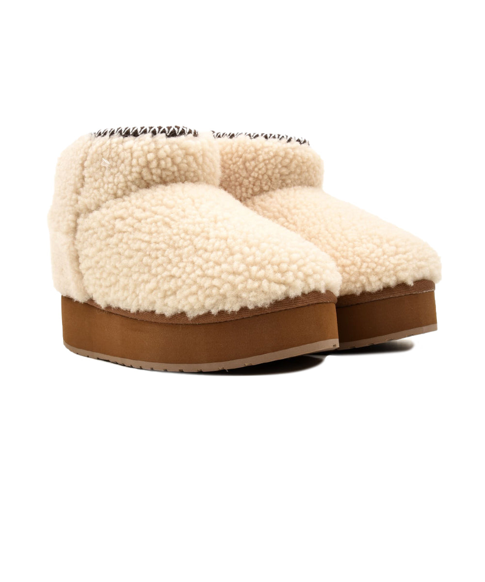 Stivaletto Stinger Micro Flatform Teddy EMU AUSTRALIA Donna - Natural