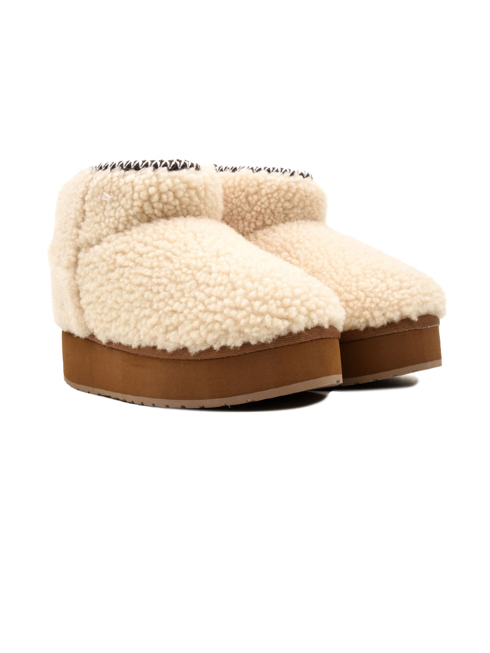 Stivaletto Stinger Micro Flatform Teddy EMU AUSTRALIA Donna - Natural