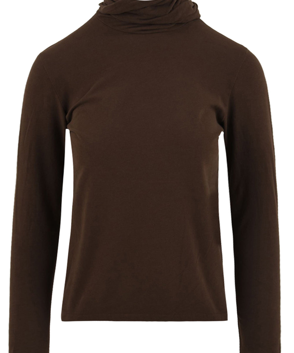 T-shirt collo drappeggiato EUROPEAN CULTURE Donna - Marrone