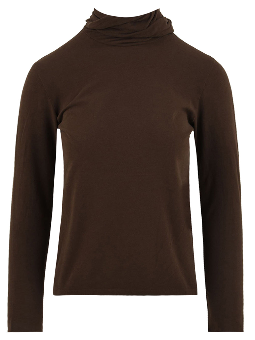 T-shirt collo drappeggiato EUROPEAN CULTURE Donna - Marrone