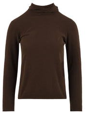 T-shirt collo drappeggiato EUROPEAN CULTURE Donna - Marrone