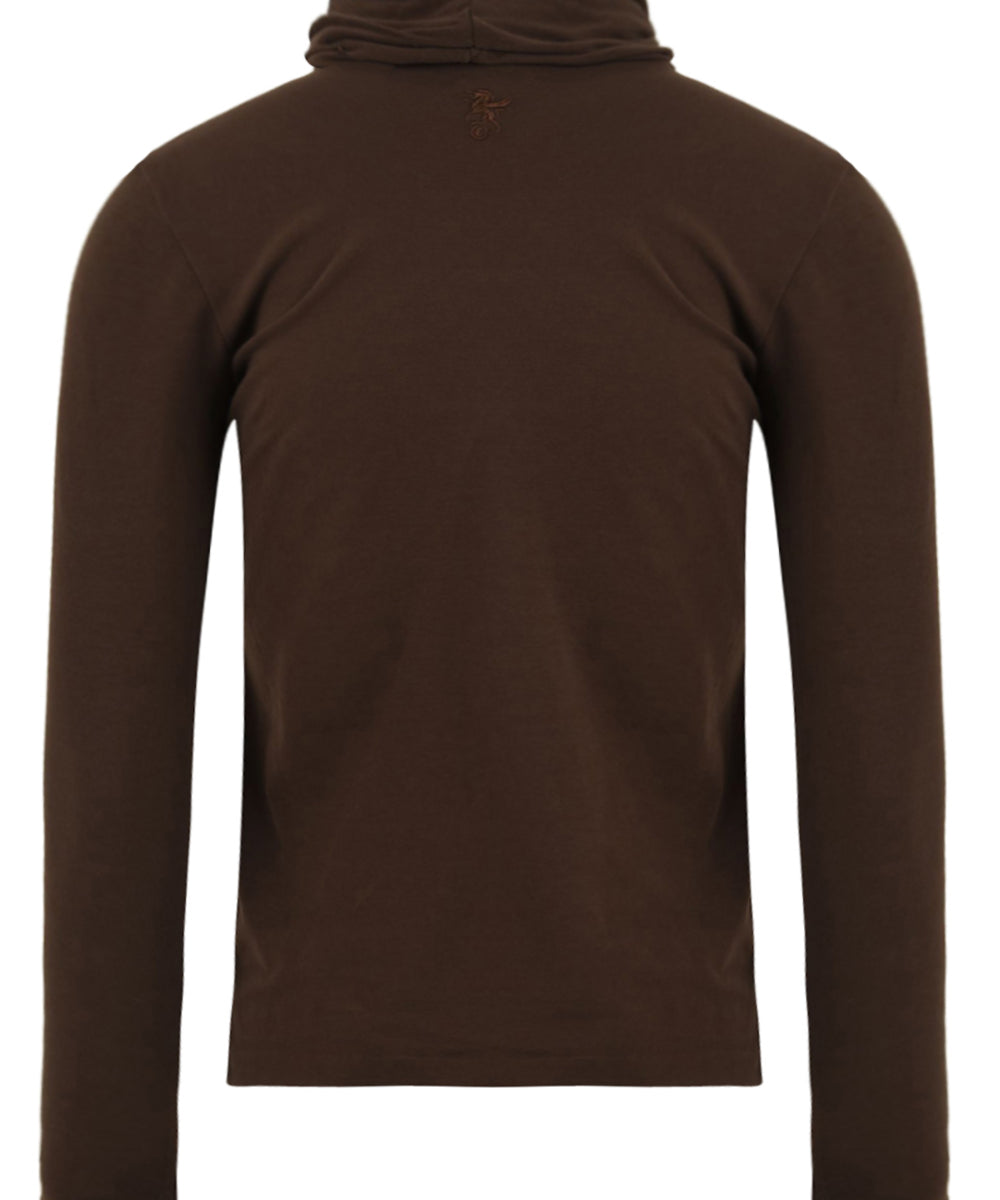 T-shirt collo drappeggiato EUROPEAN CULTURE Donna - Marrone