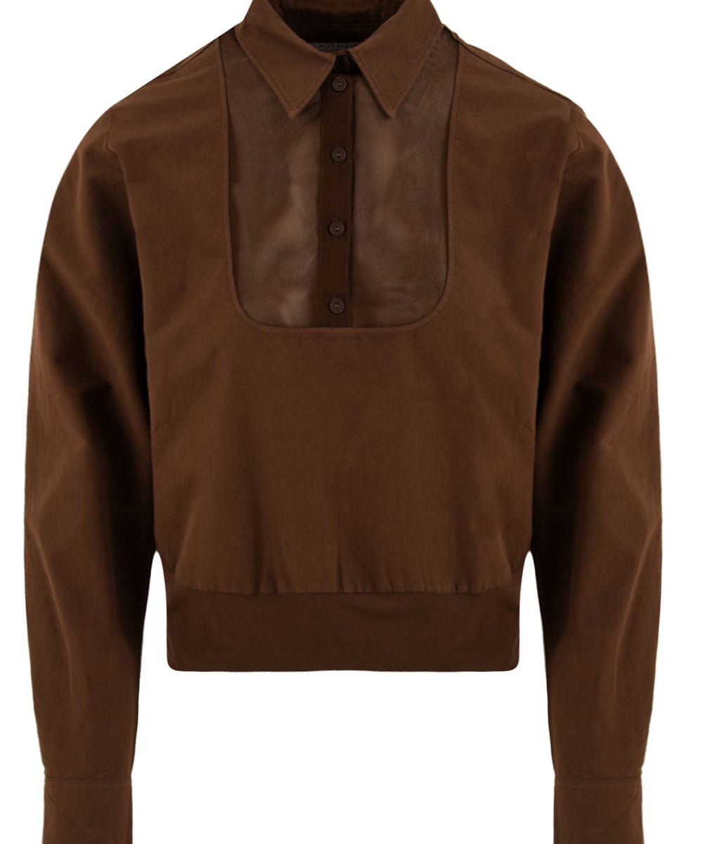 Camicia manica lunga EUROPEAN CULTURE Donna - Marrone