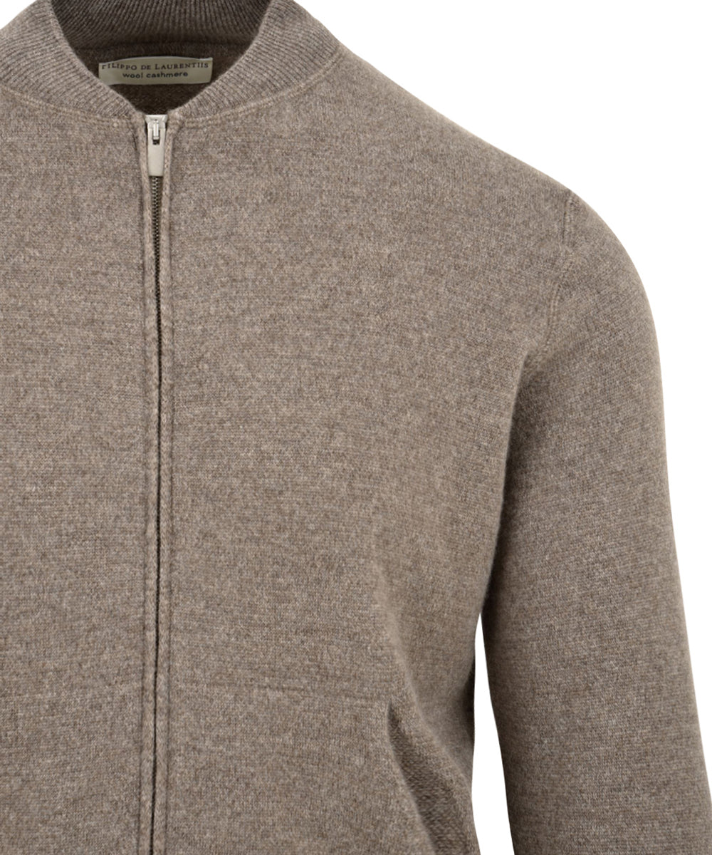 Bomber con zip FILIPPO DE LAURENTIIS Uomo - Beige