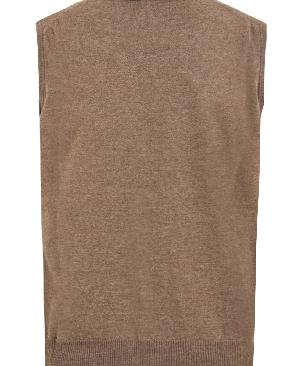 Maglione Gilet in Lana Cashmere FILIPPO DE LAURENTIIS Uomo - Beige