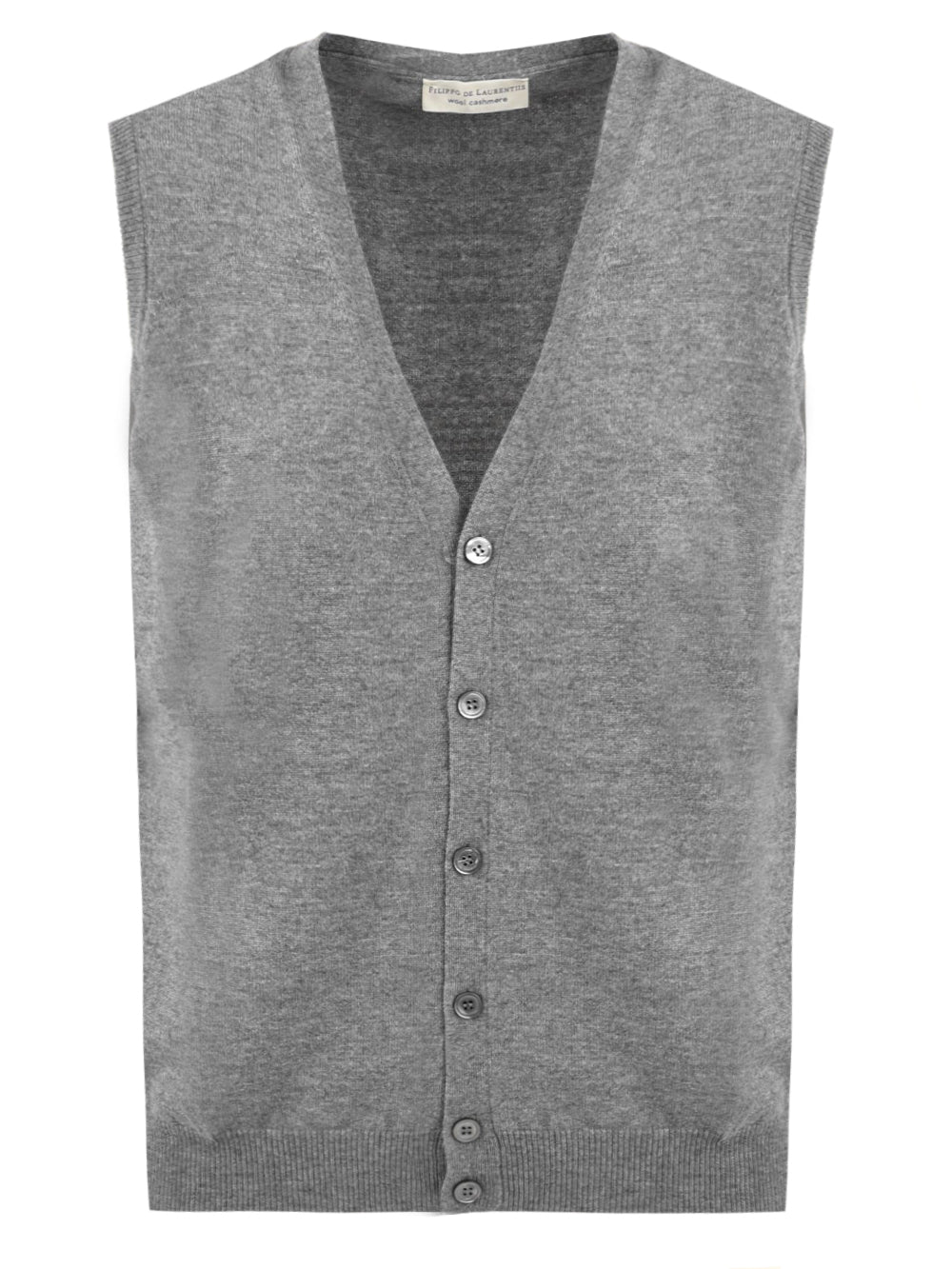 Maglione Gilet in Lana Cashmere FILIPPO DE LAURENTIIS Uomo - Grigio