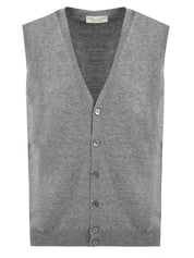 Maglione Gilet in Lana Cashmere FILIPPO DE LAURENTIIS Uomo - Grigio