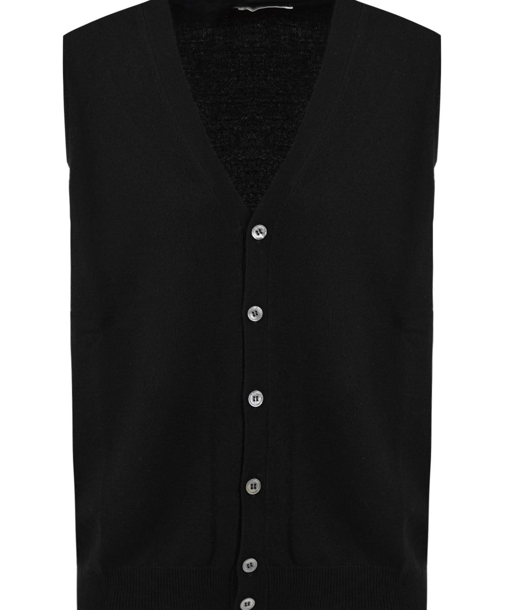 Maglione Gilet in Lana Cashmere FILIPPO DE LAURENTIIS Uomo - Nero