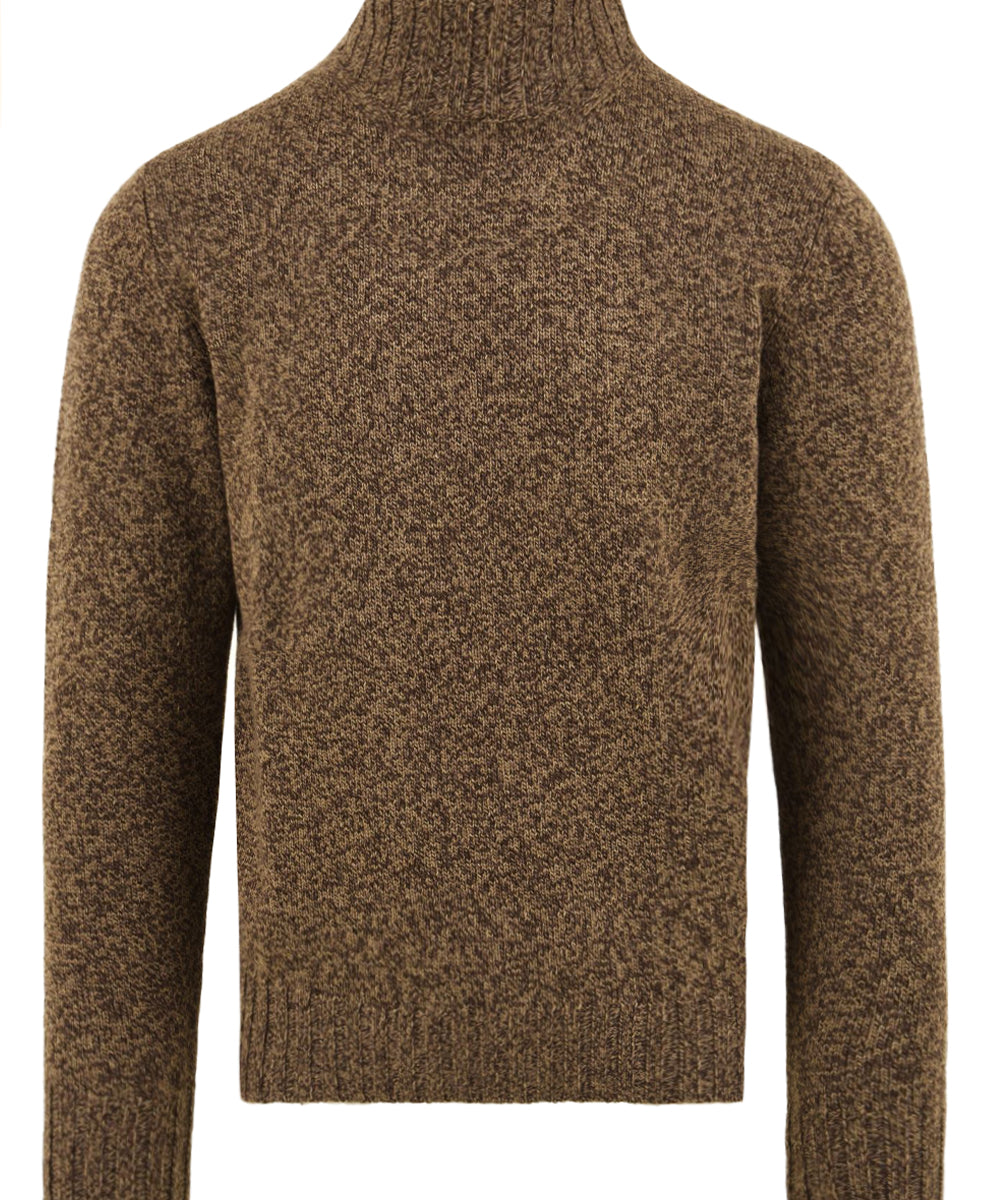 Maglione dolcevita in Merino Extrafine FILIPPO DE LAURENTIIS Uomo - Marrone