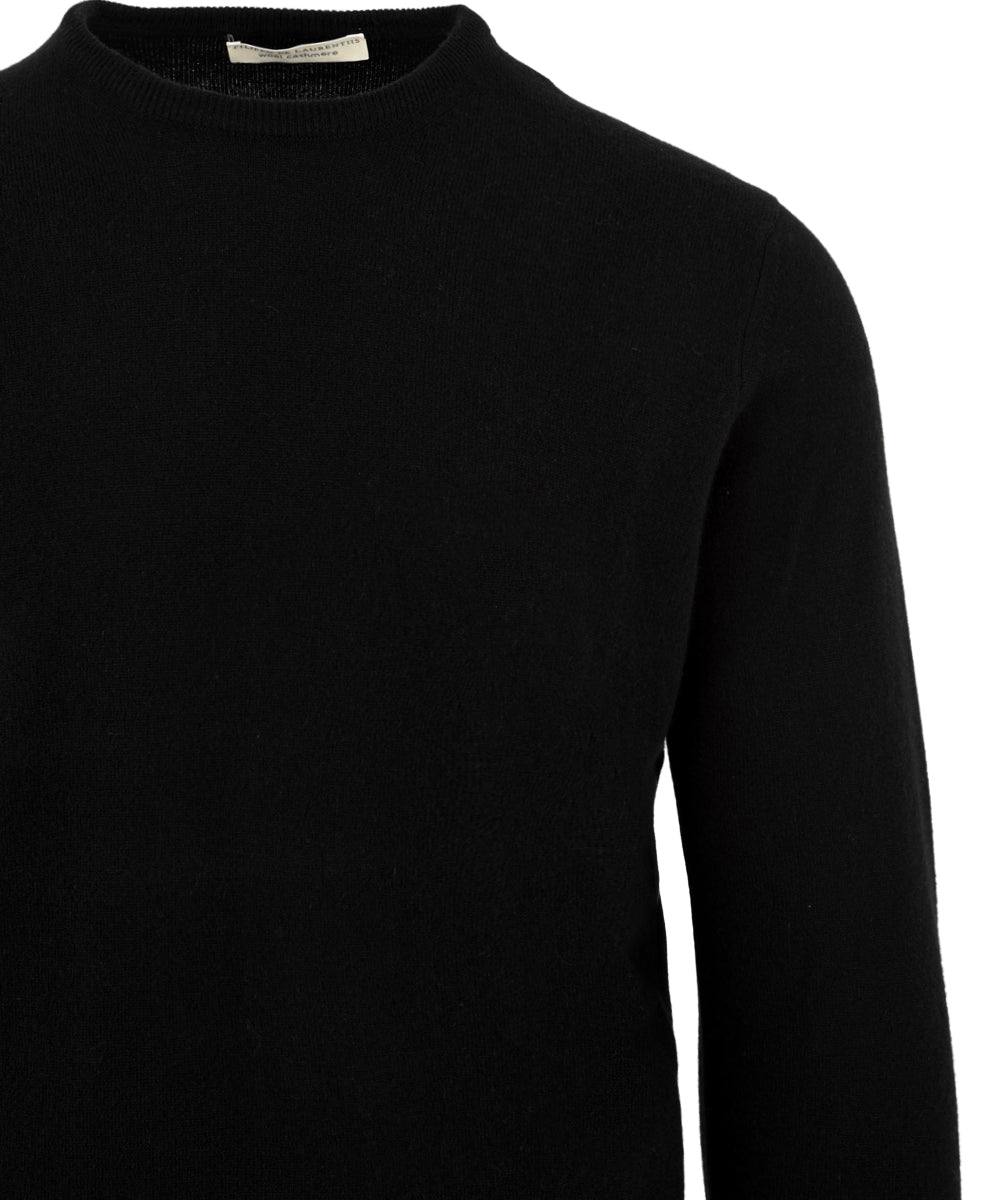 Maglione girocollo Lana Cashmere FILIPPO DE LAURENTIIS Uomo - Nero