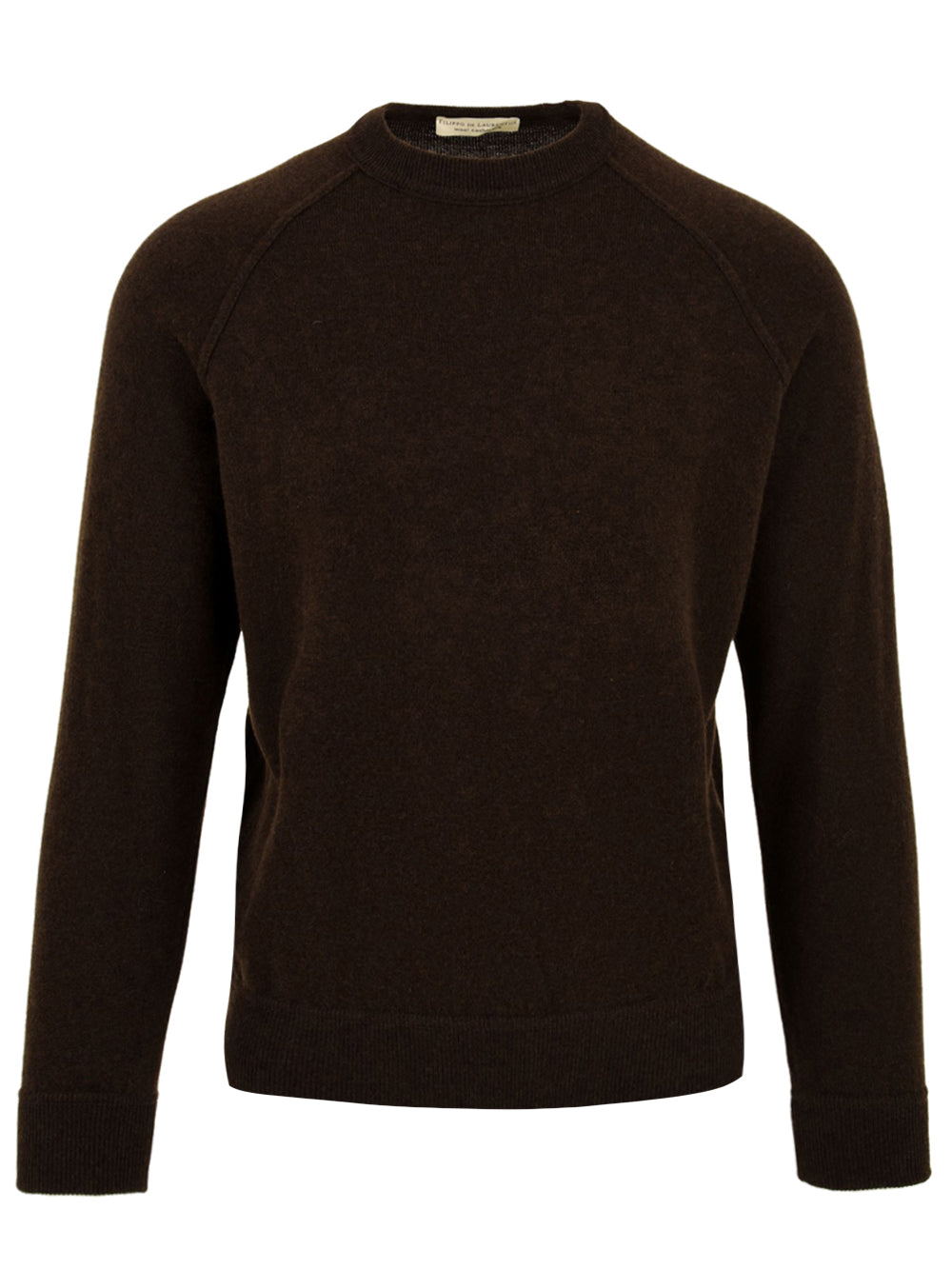 Maglione girocollo raglan Lana Cashmere FILIPPO DE LAURENTIIS Uomo - Marrone